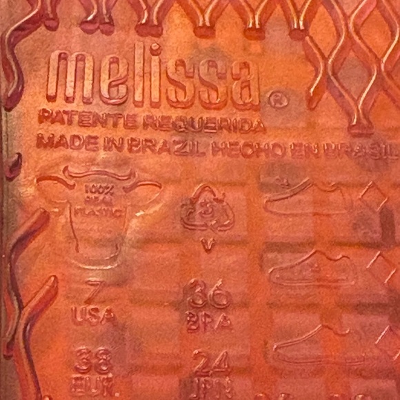 Opening Ceremony X Melissa Size 7 Vibrant Orange and Pink Slides - Picture 9 of 9